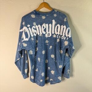 Disneyland Bleach Splatter Spirit Jersey Size Small Blue and White